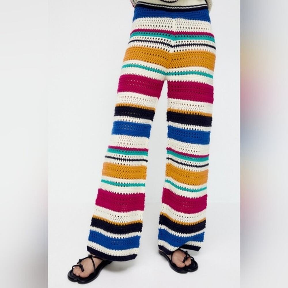 Zara Multicolor Striped Knit pants - Picture 11 of 11